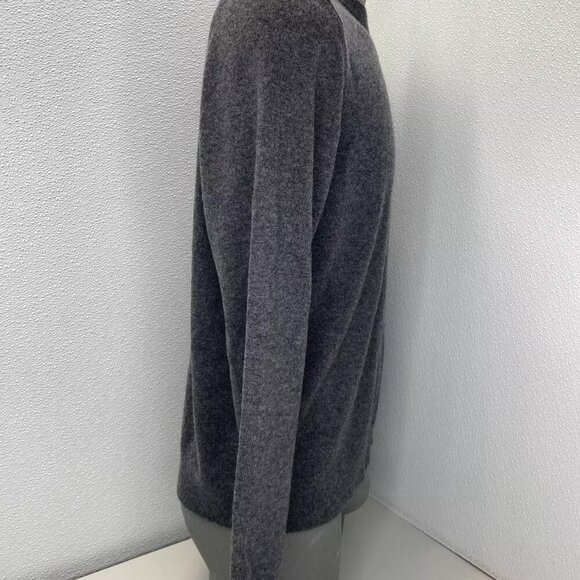 NEW THEORY Mens Sweater Grey Heather Size L Hilles Crewneck Long Sleeve Pullover - Picture 6 of 10